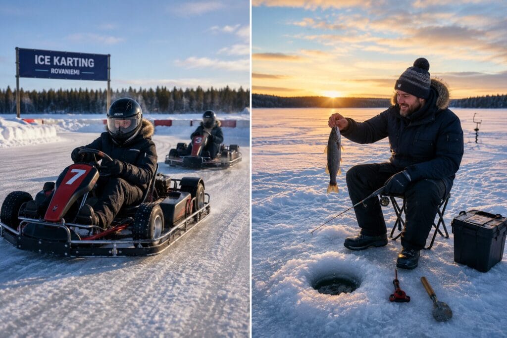 Try Ice Karting or Ice Fishing on a Frozen Lake