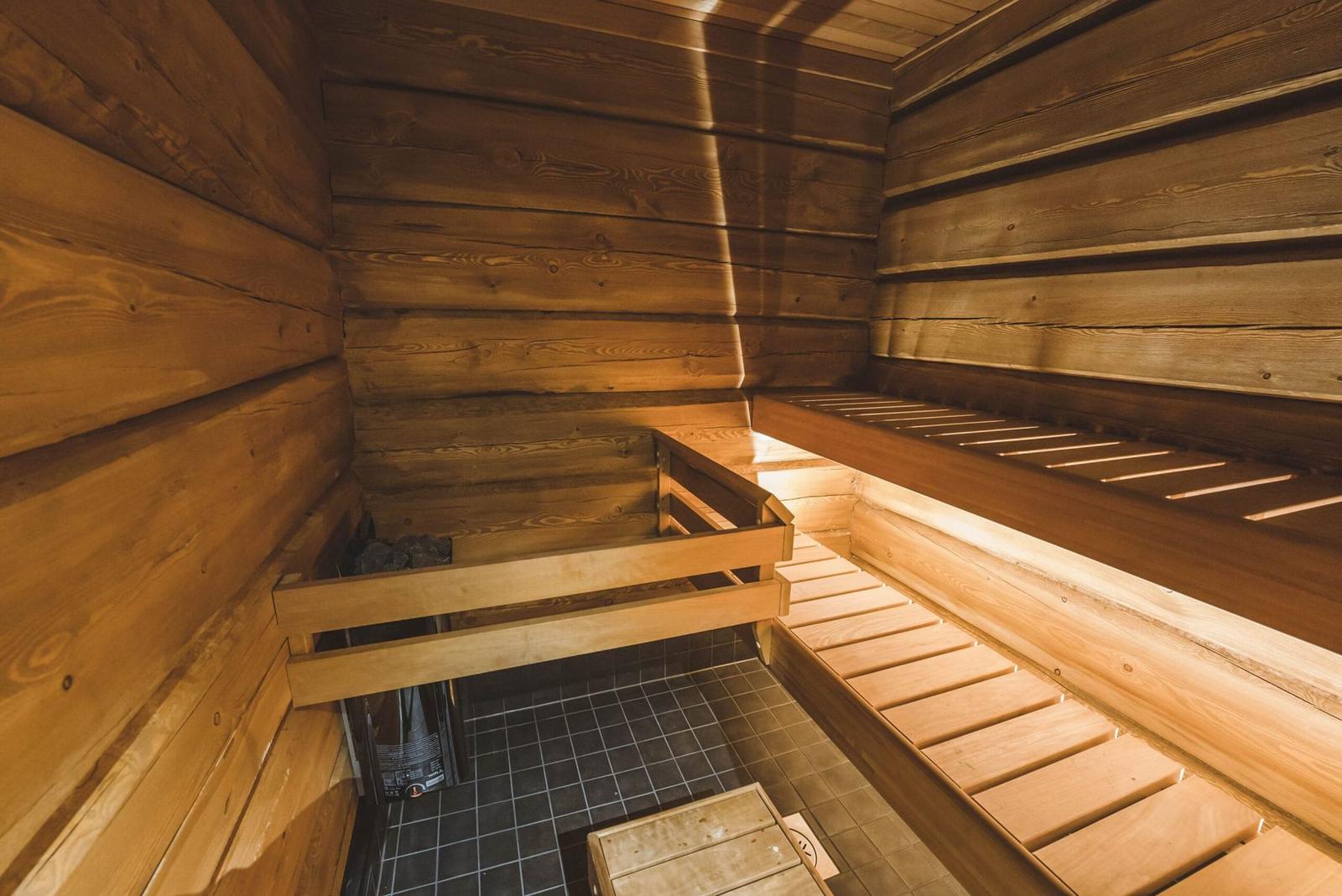 Private sauna interior