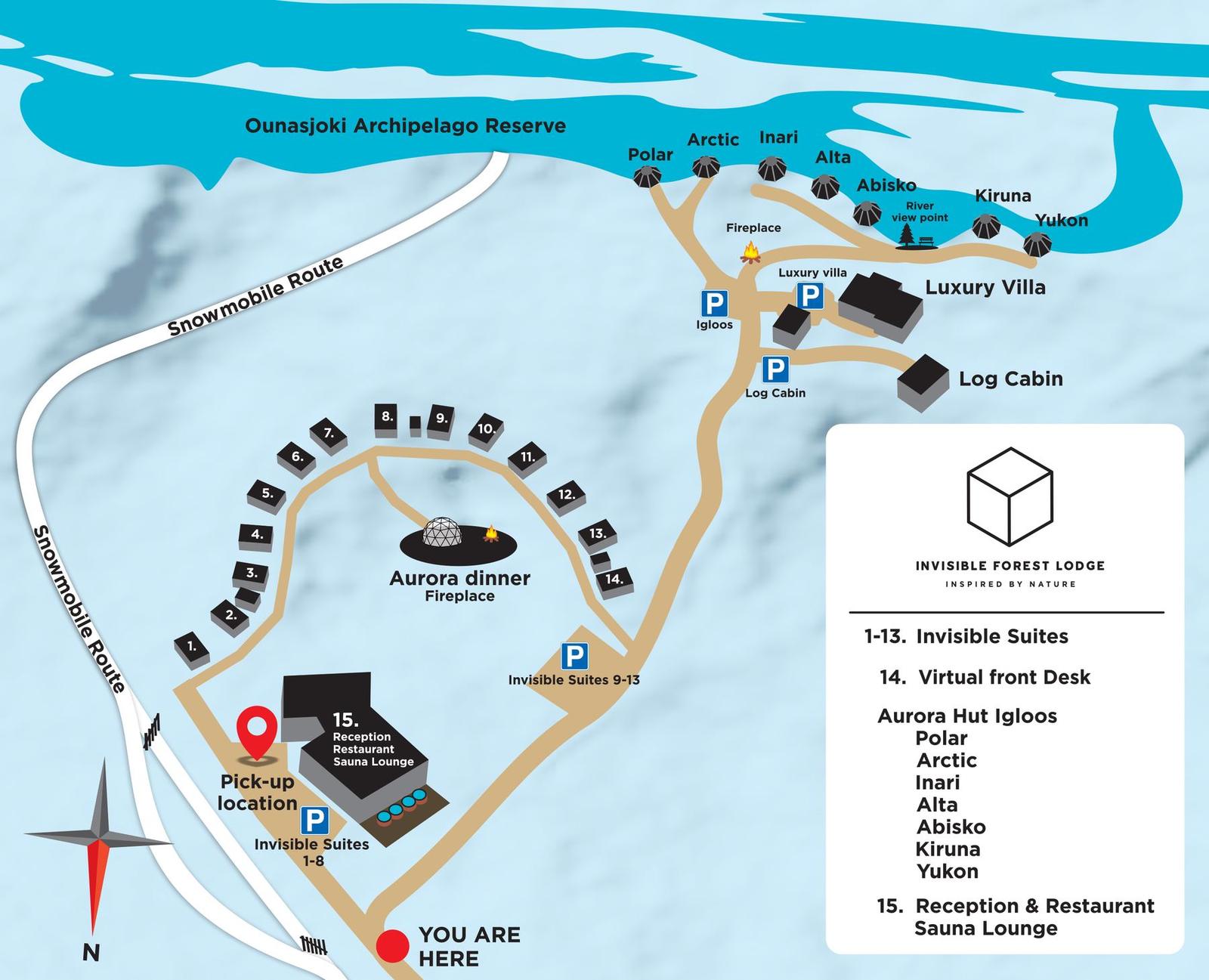 Illustrated resort site map